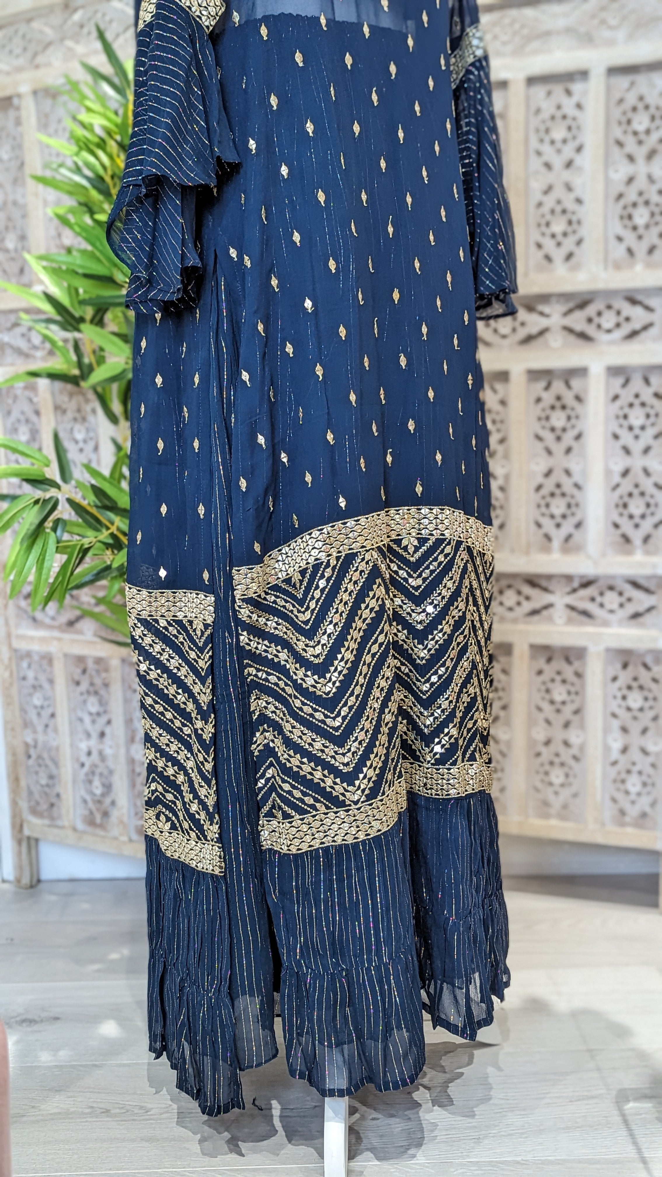 Crop-Top Sharara with Embroidered Jacket (8-10)