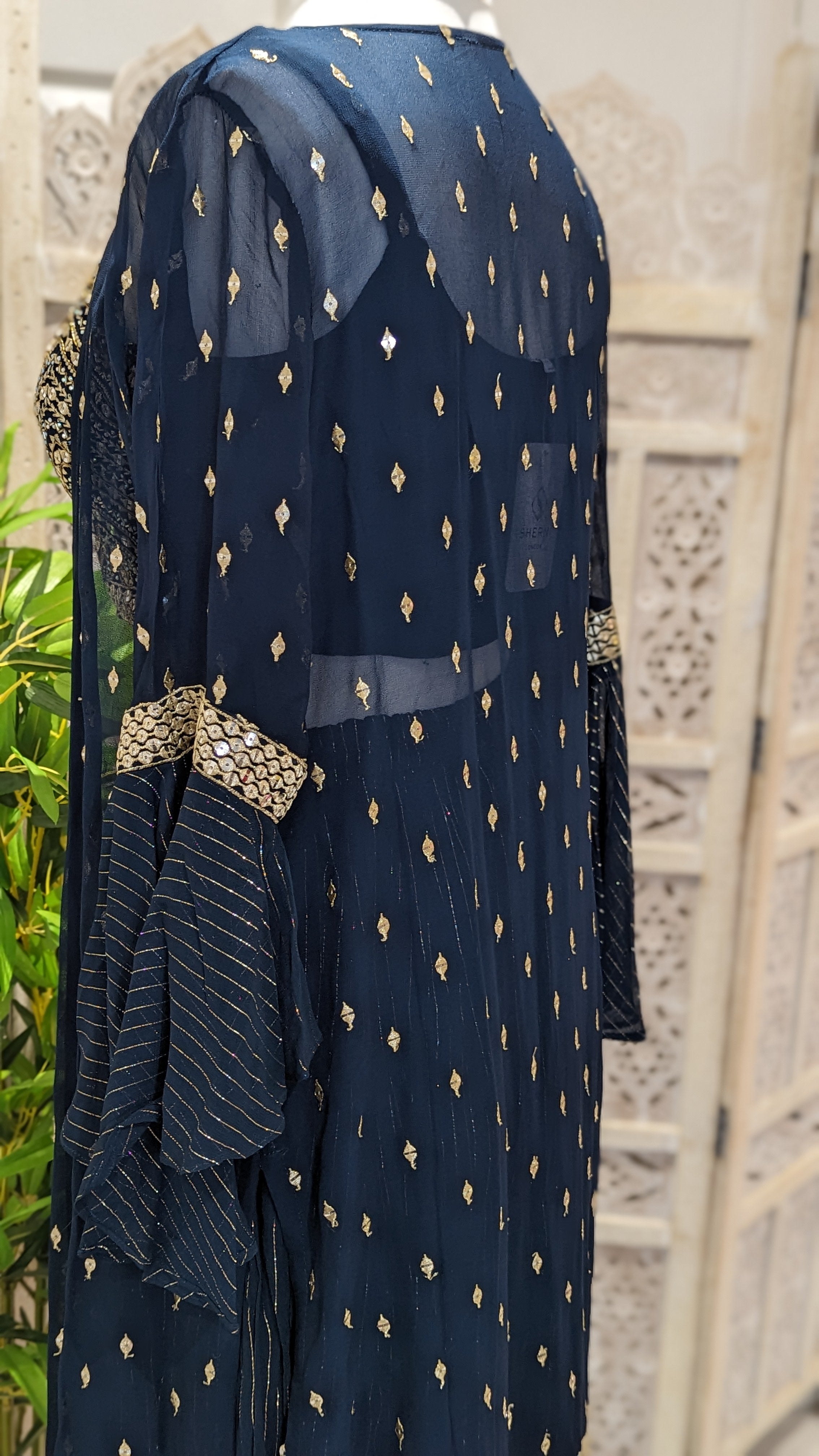 Crop-Top Sharara with Embroidered Jacket (8-10)