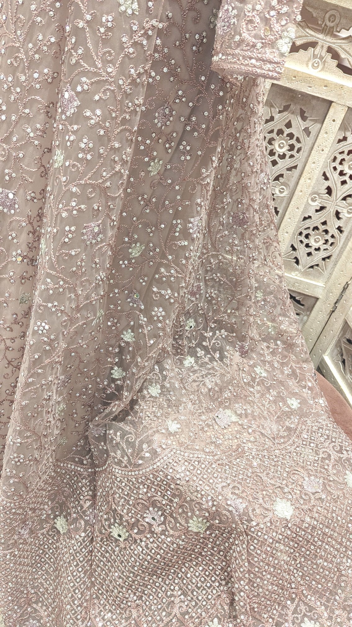 Dusty Pink Long Sleeve Gown (16-18)