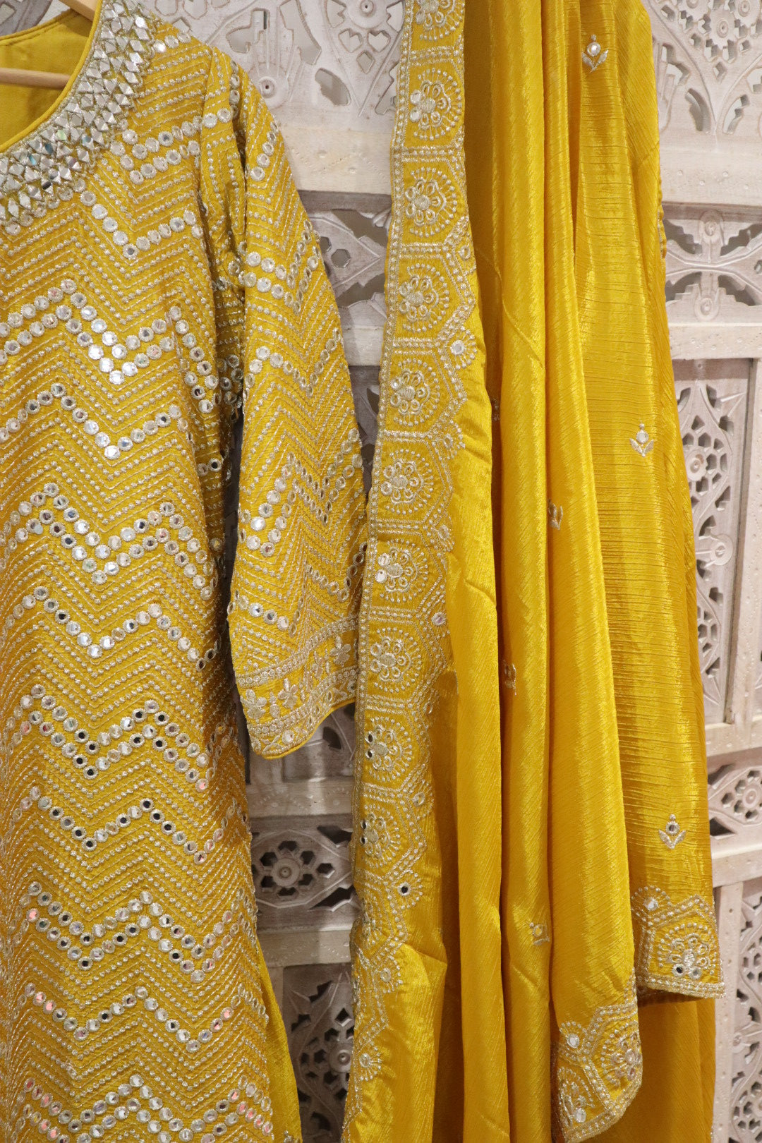 Yellow Gharara Suit Set (10-12)