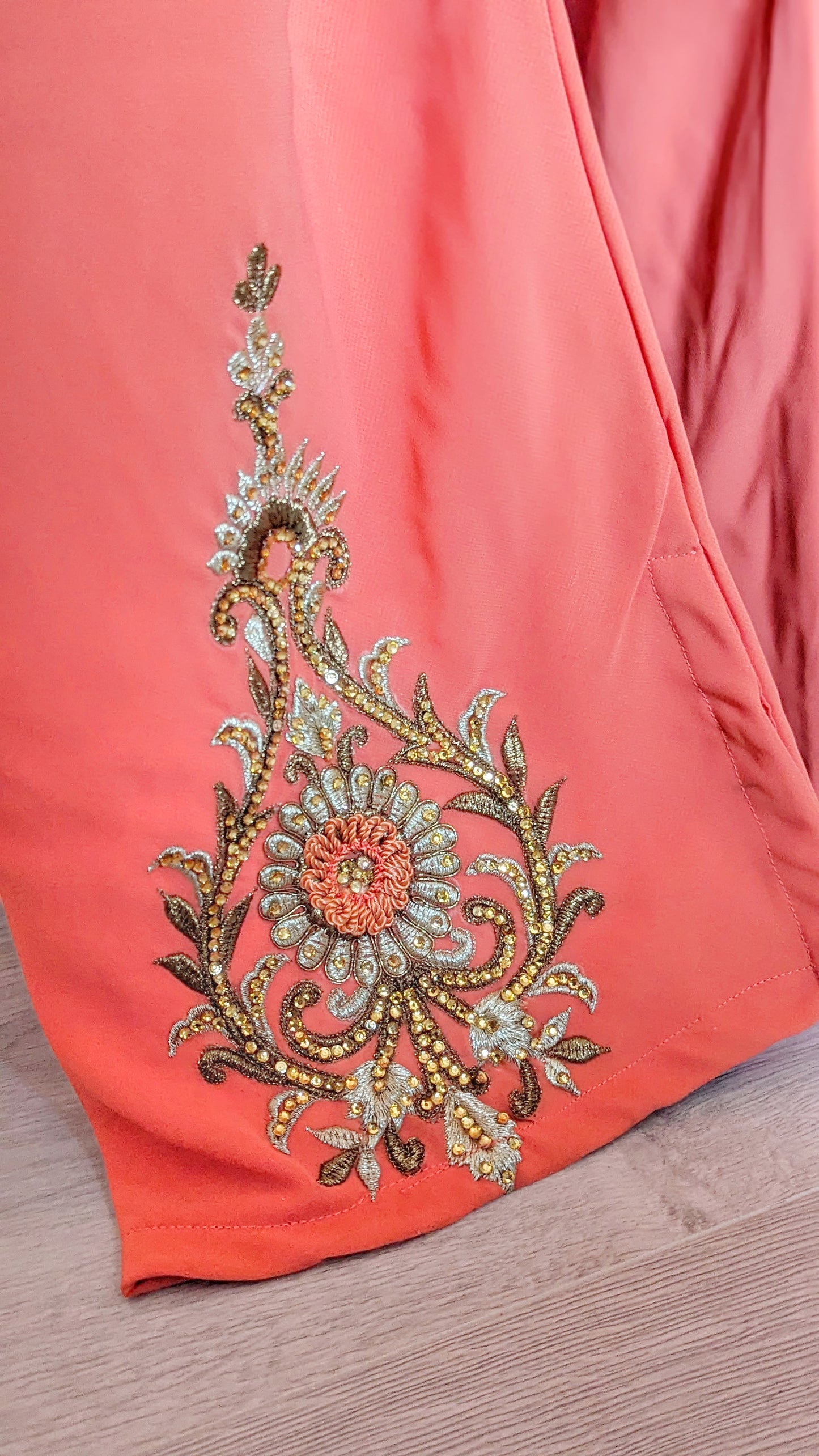 Coral Salwar Kameez (24-26)