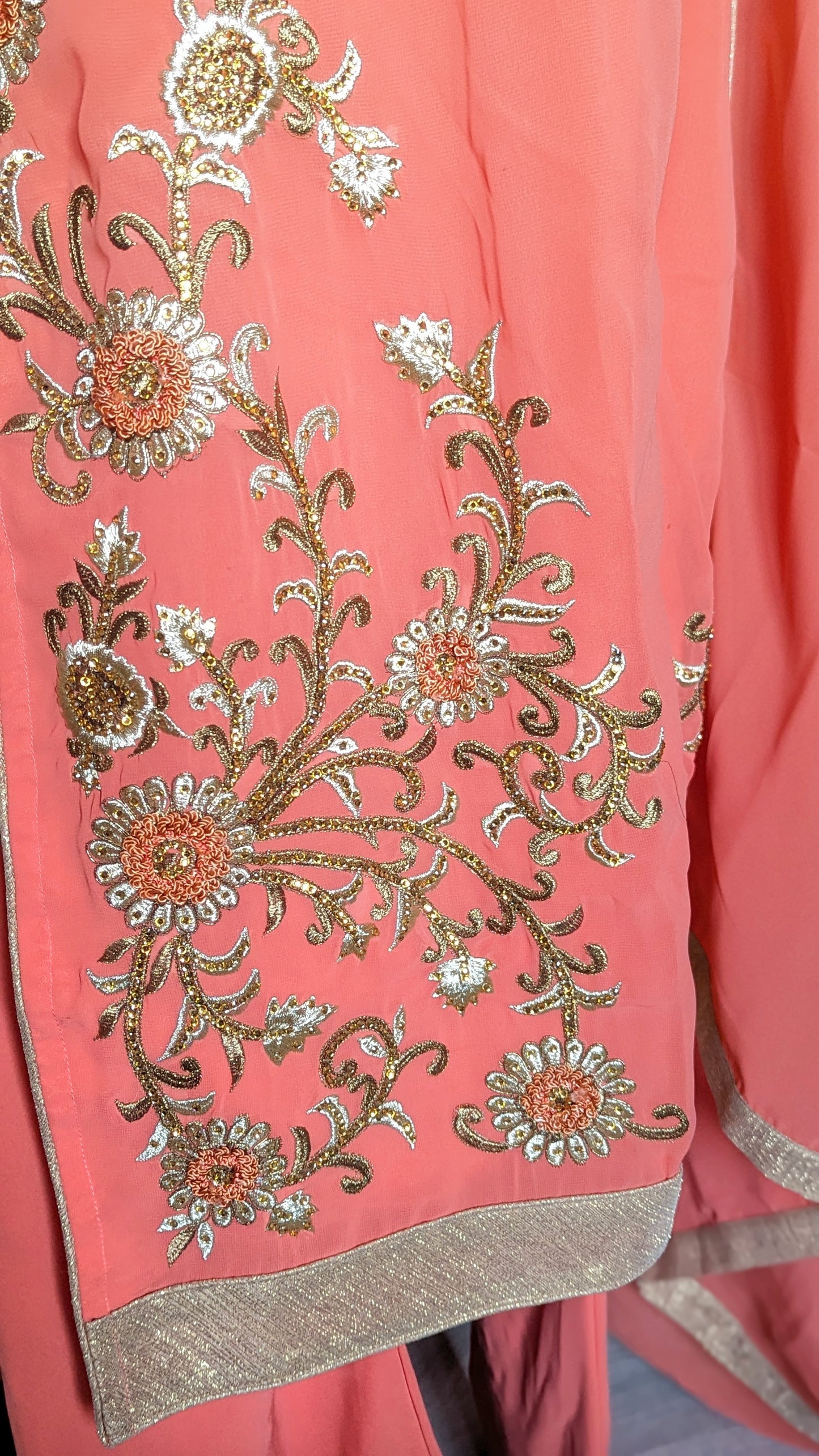 Coral Salwar Kameez (24-26)