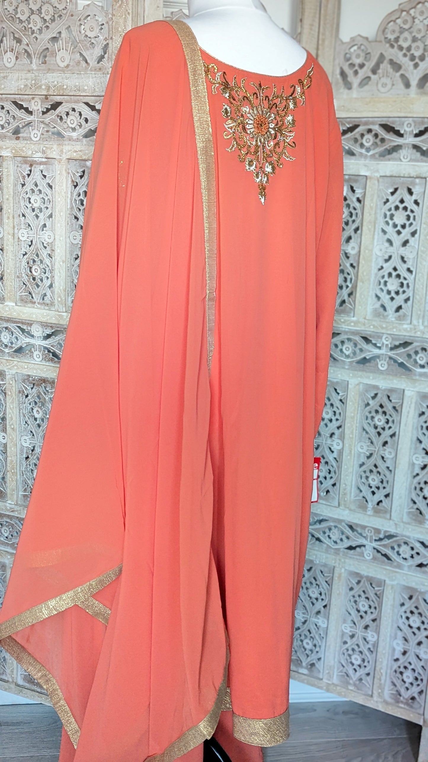 Coral Salwar Kameez (24-26)