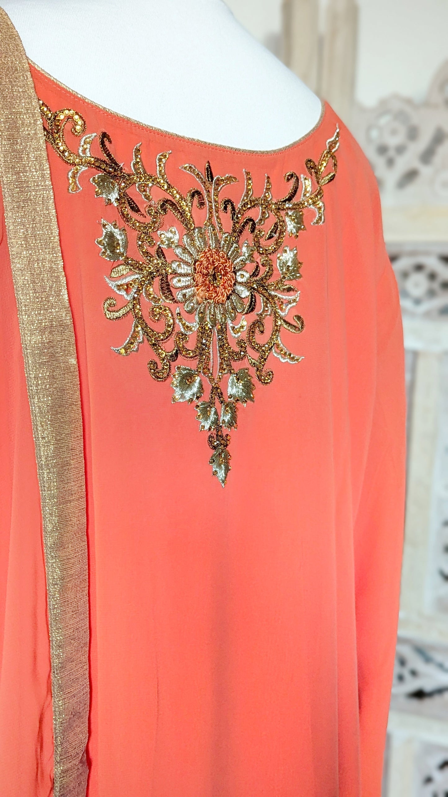 Coral Salwar Kameez (24-26)