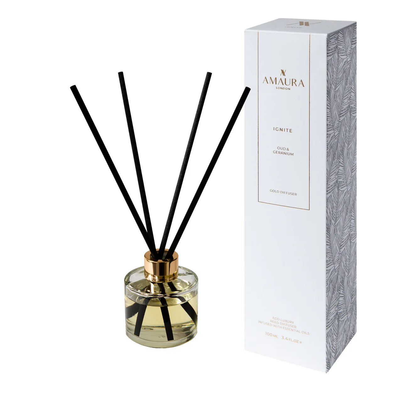 Ignite | Oud & Geranium | Eco Luxury Reed Diffuser