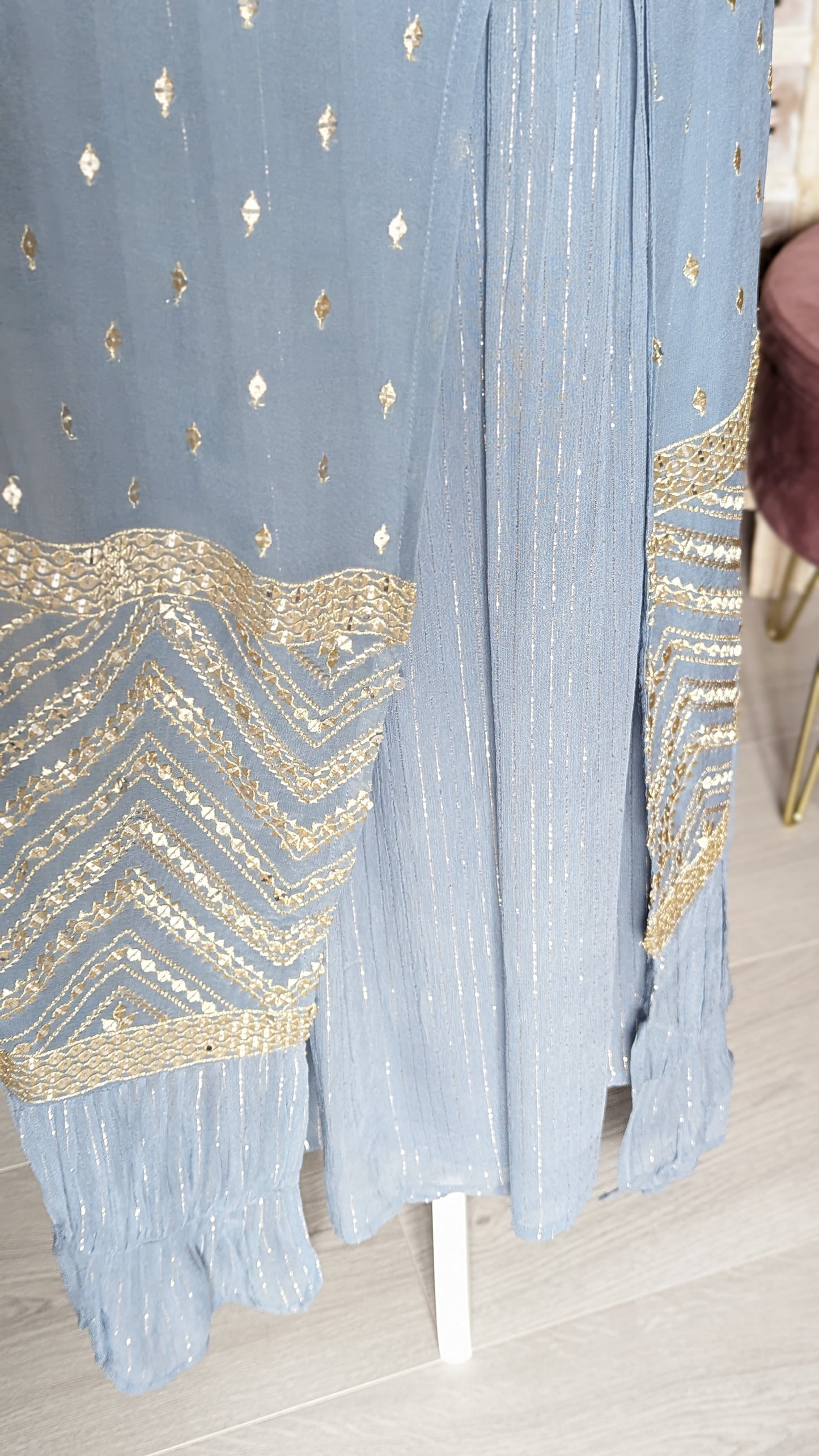 Crop-Top Sharara with Embroidered Jacket (12-14)