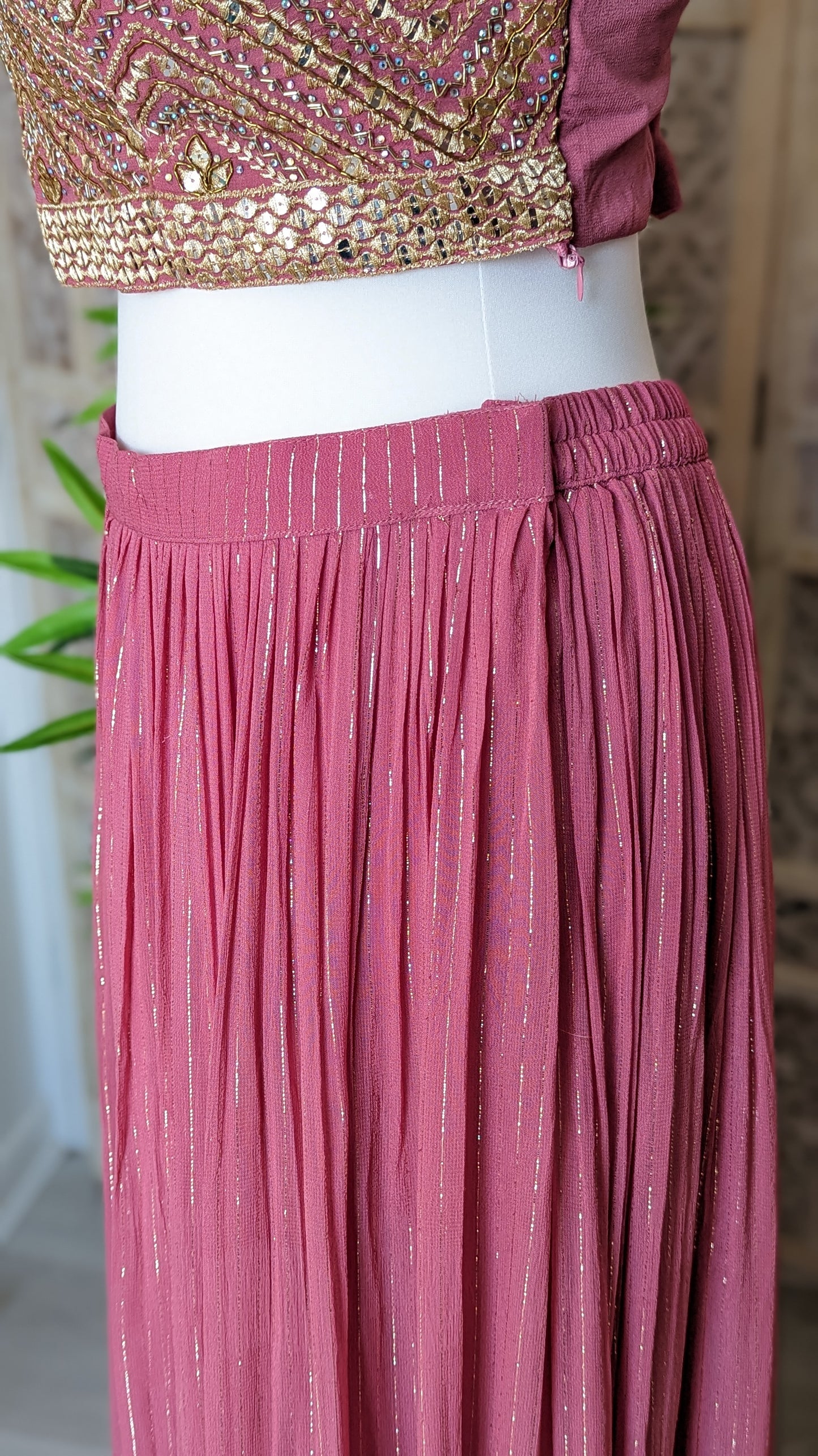 Crop-Top Sharara with Embroidered Jacket (12-14)
