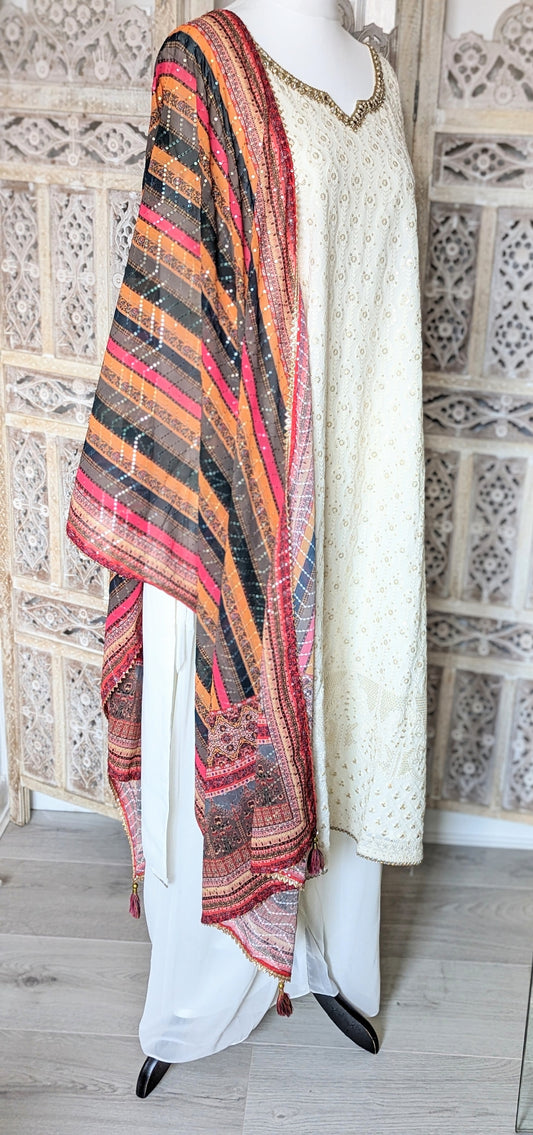 Chikankari Palazzo Suit (12-14)