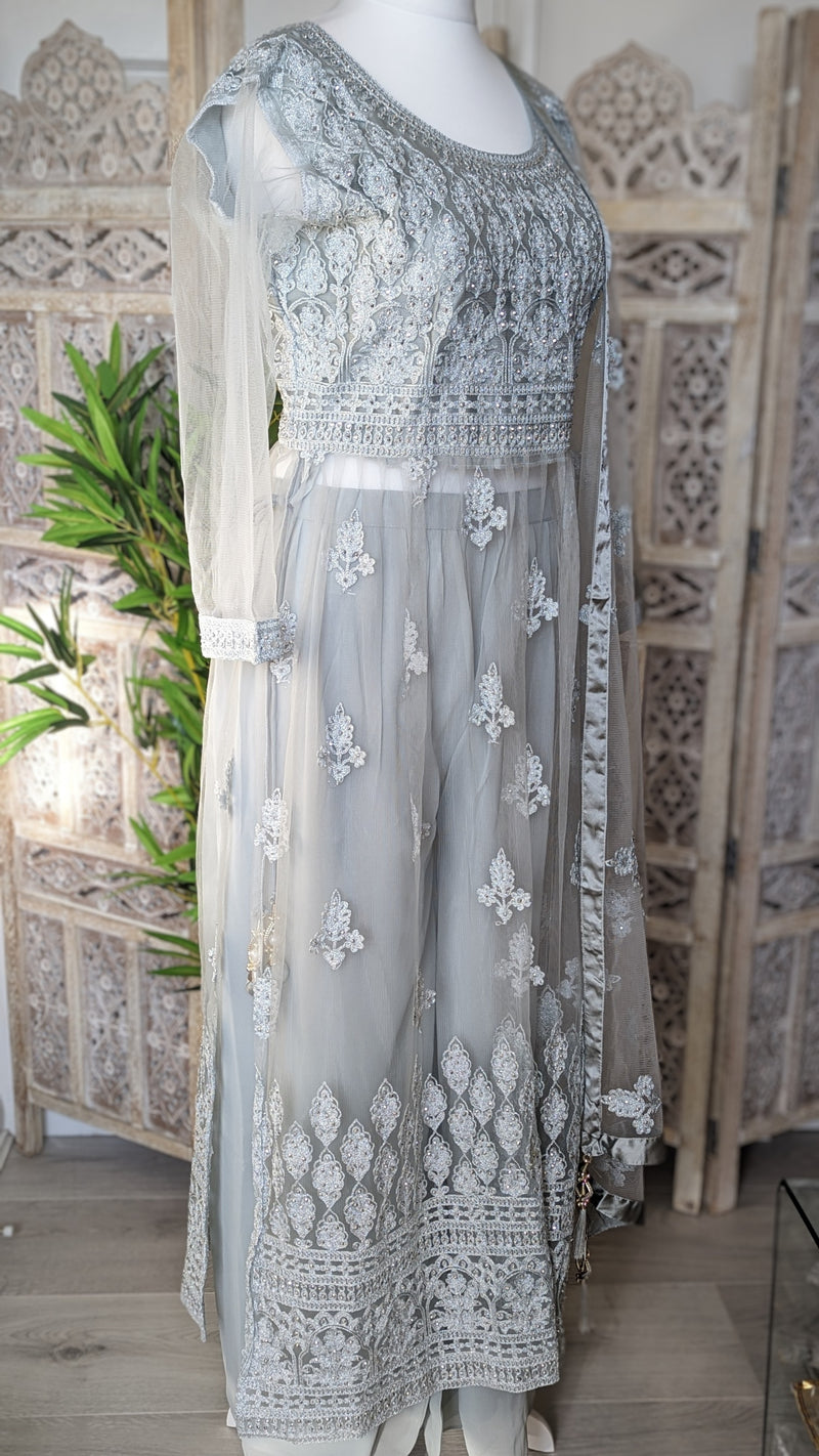 Silver Palazzo with Half Lining size 12-14 (bust 42")