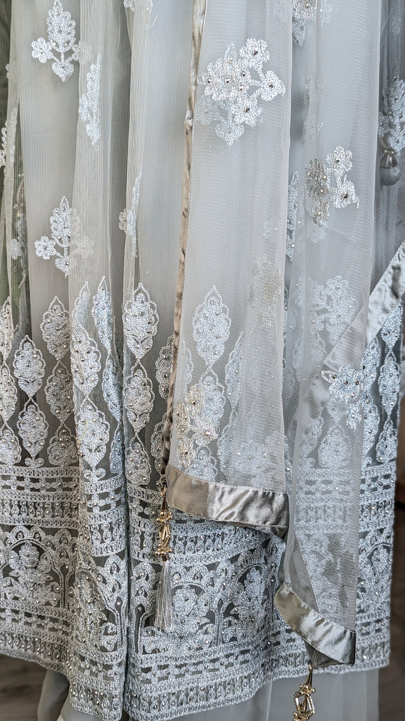 Silver Palazzo with Half Lining size 12-14 (bust 42")