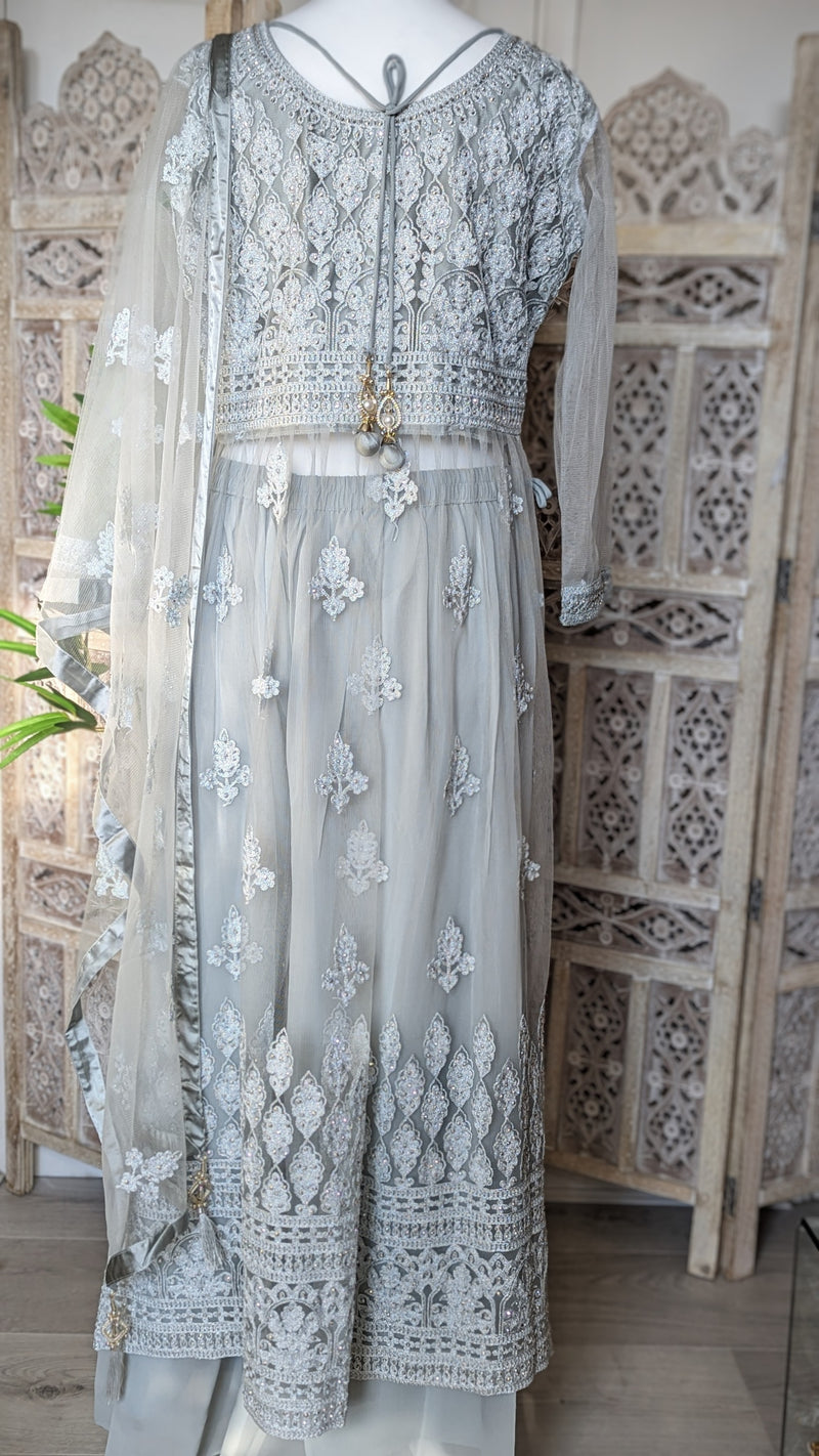Silver Palazzo with Half Lining size 12-14 (bust 42")