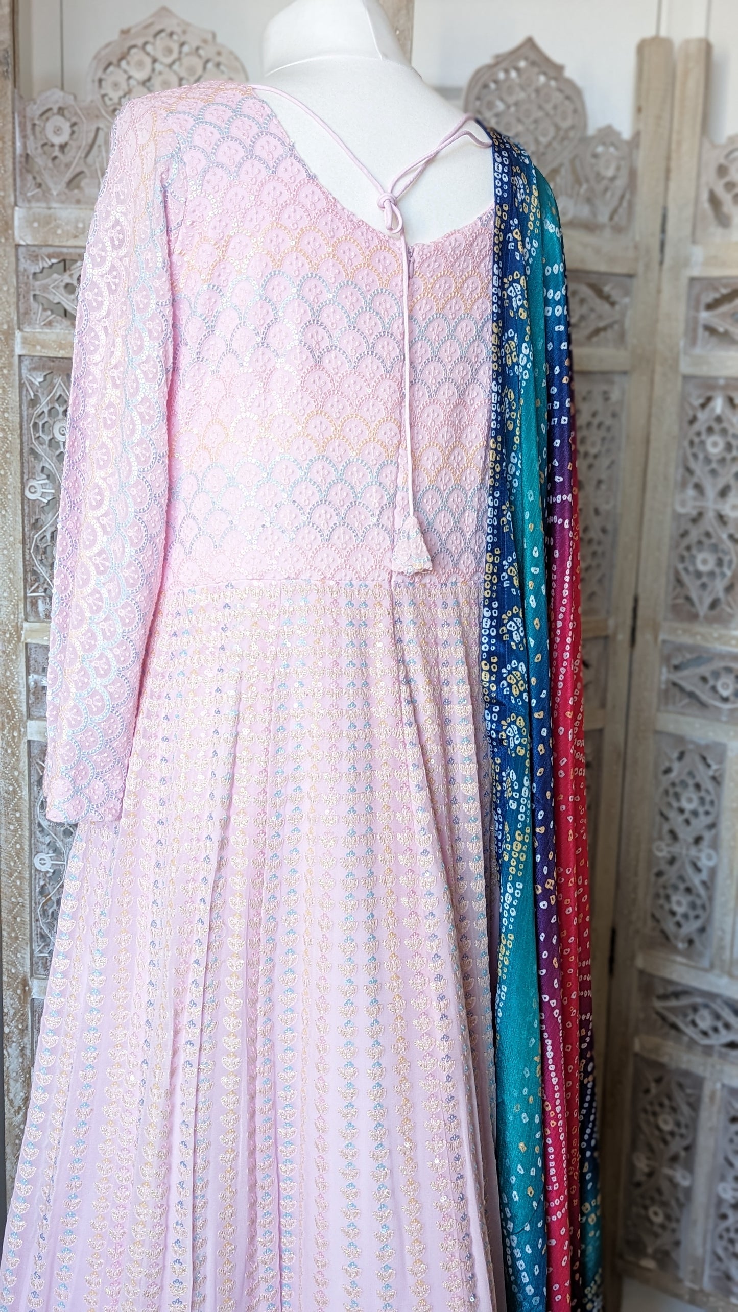 Threadwork & Bandhani Contrast Gown (14-16)