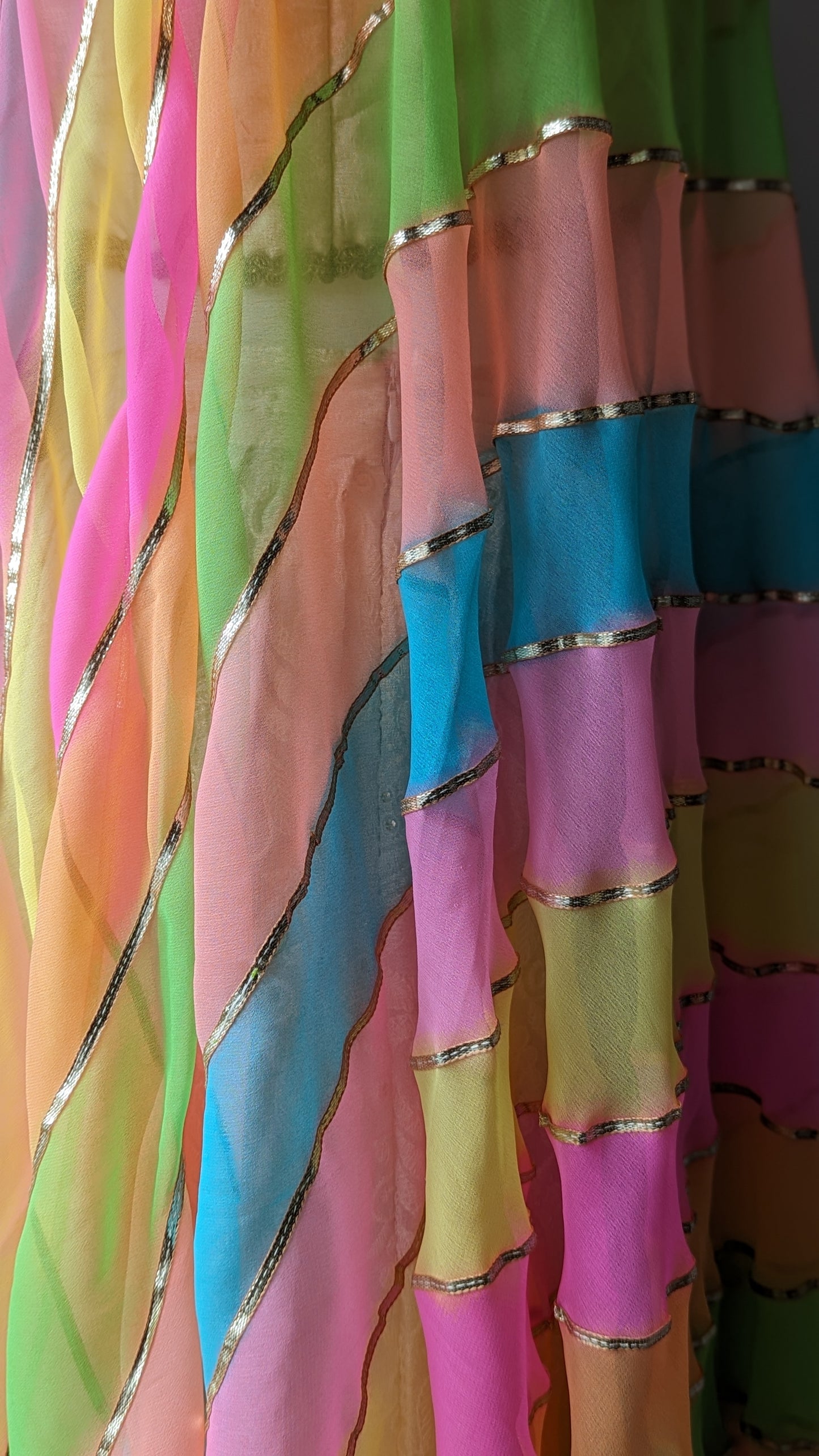 Multicolour Pastel Dupatta with gota pati