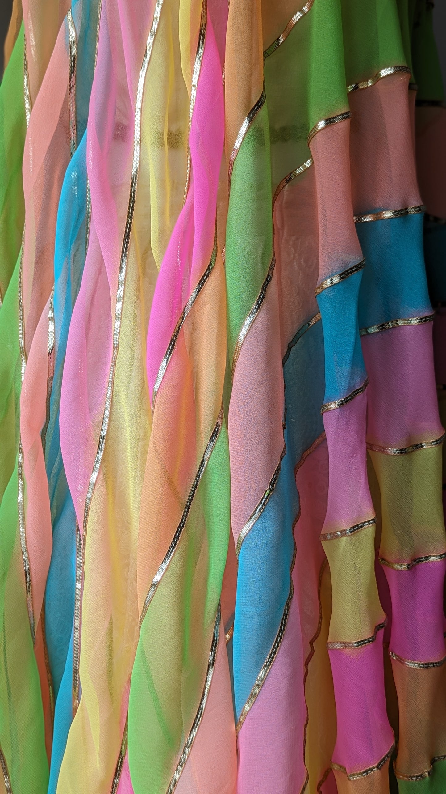 Multicolour Pastel Dupatta with gota pati