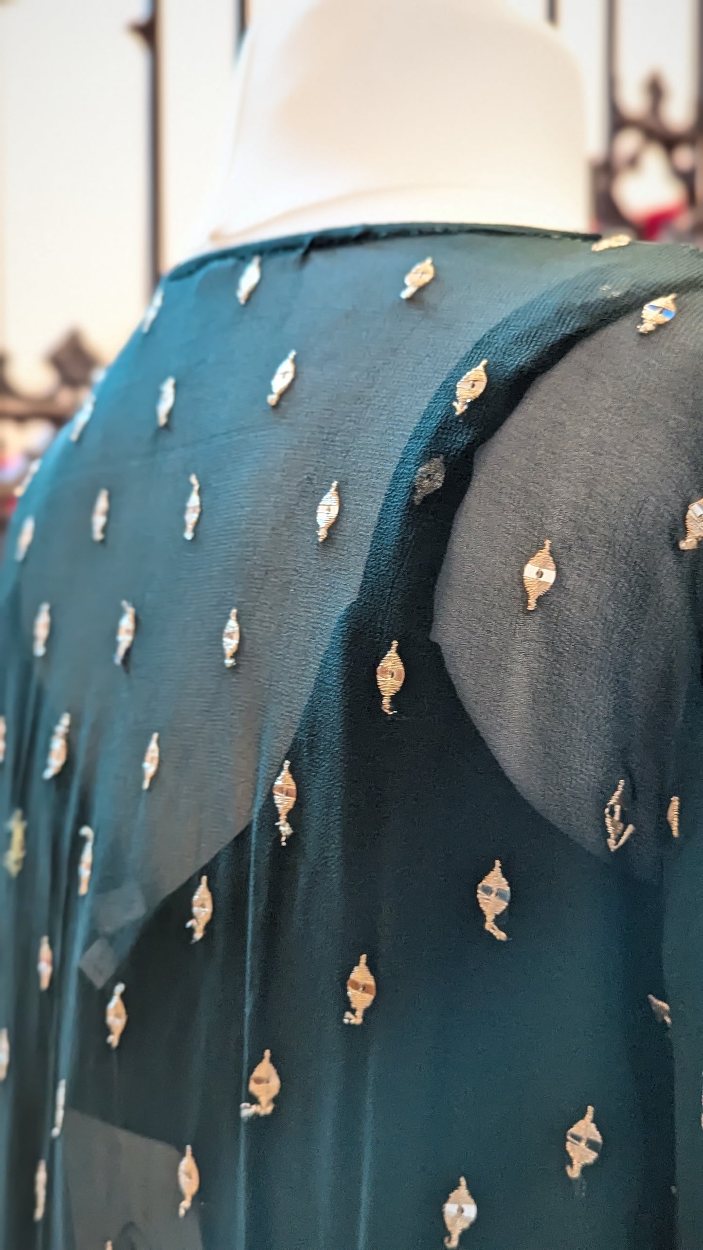 Forest Green Indo-Western Sharara Set (14-16)