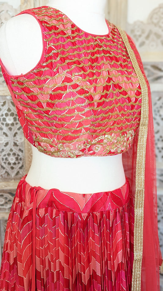 Wave Print Lehenga (14-16)