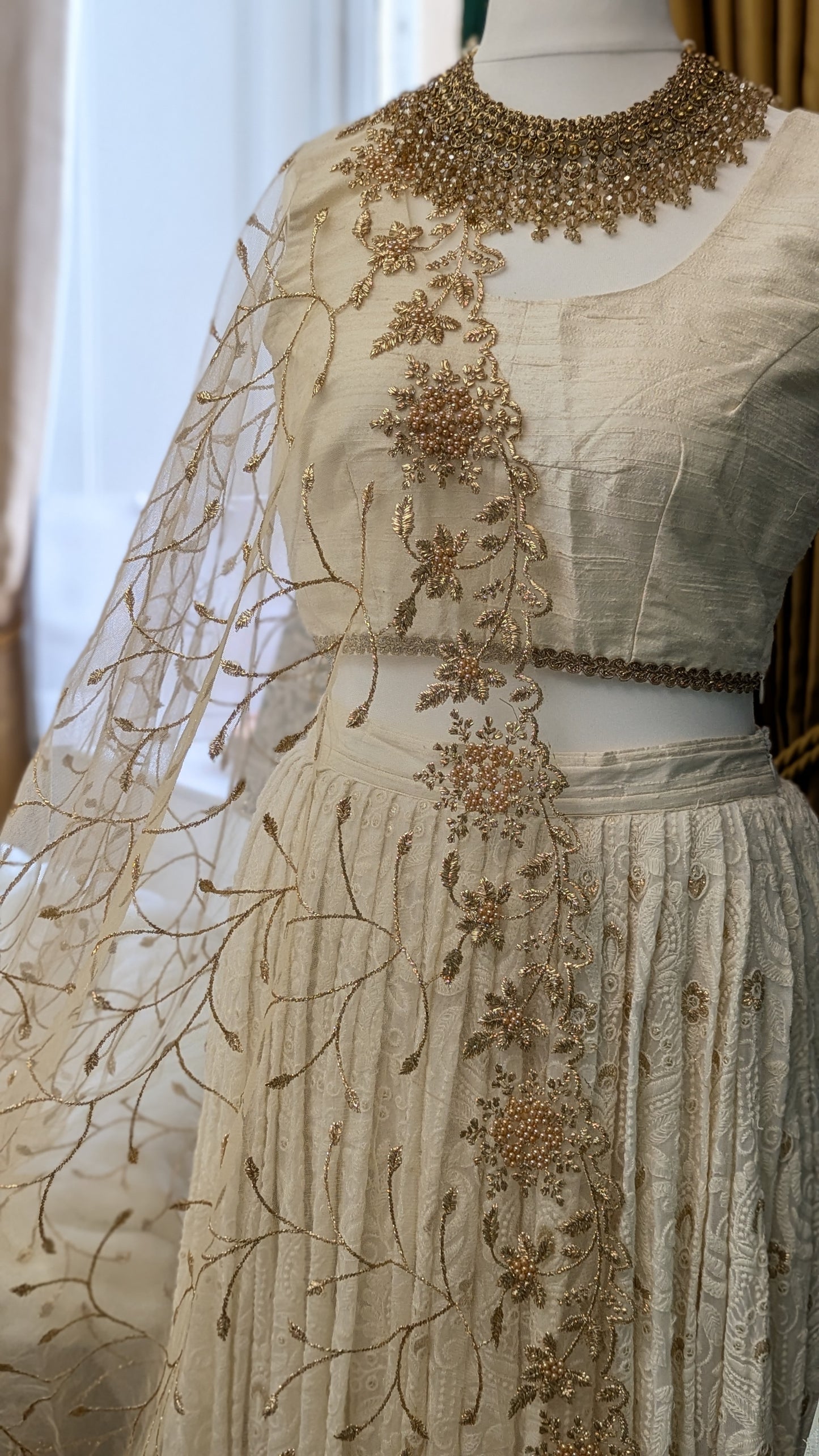 Gold Organza Dupatta