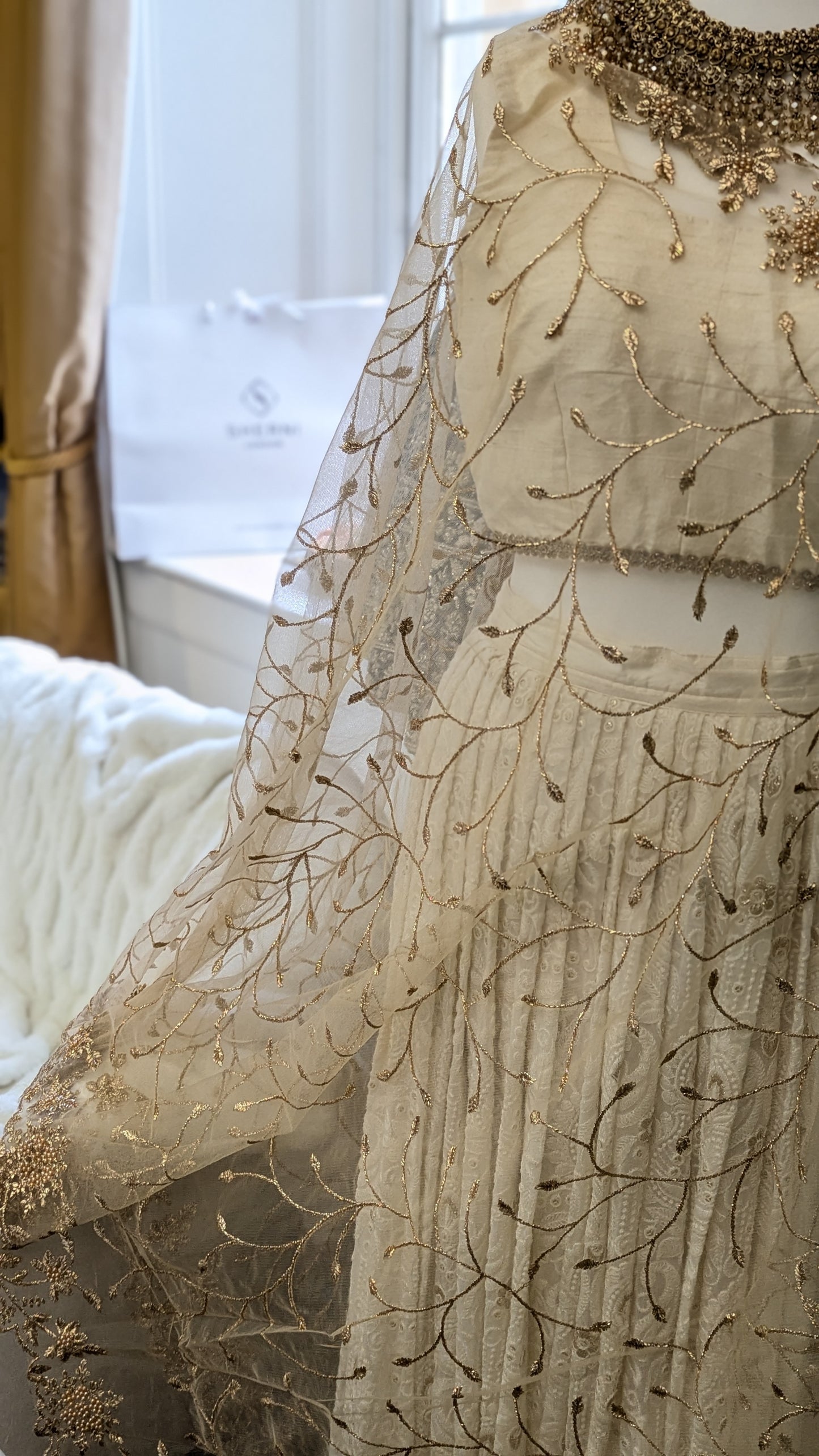 Gold Organza Dupatta