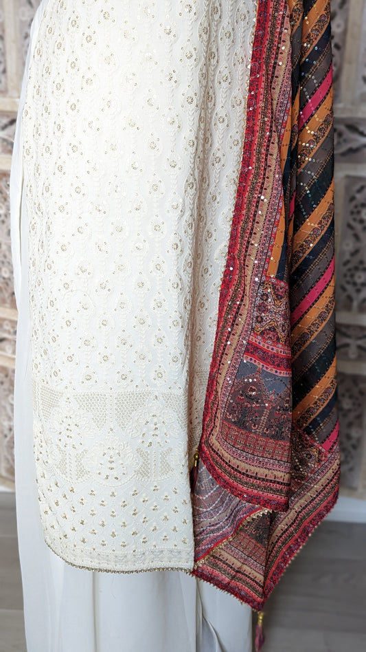Chikankari Palazzo Suit (12-14)