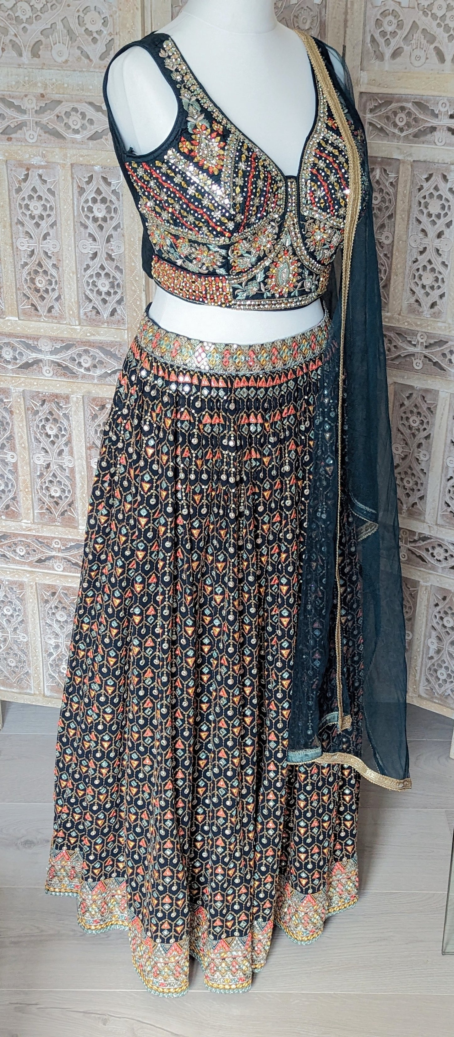 Luxury Hand embroidered Lehenga (8-10)