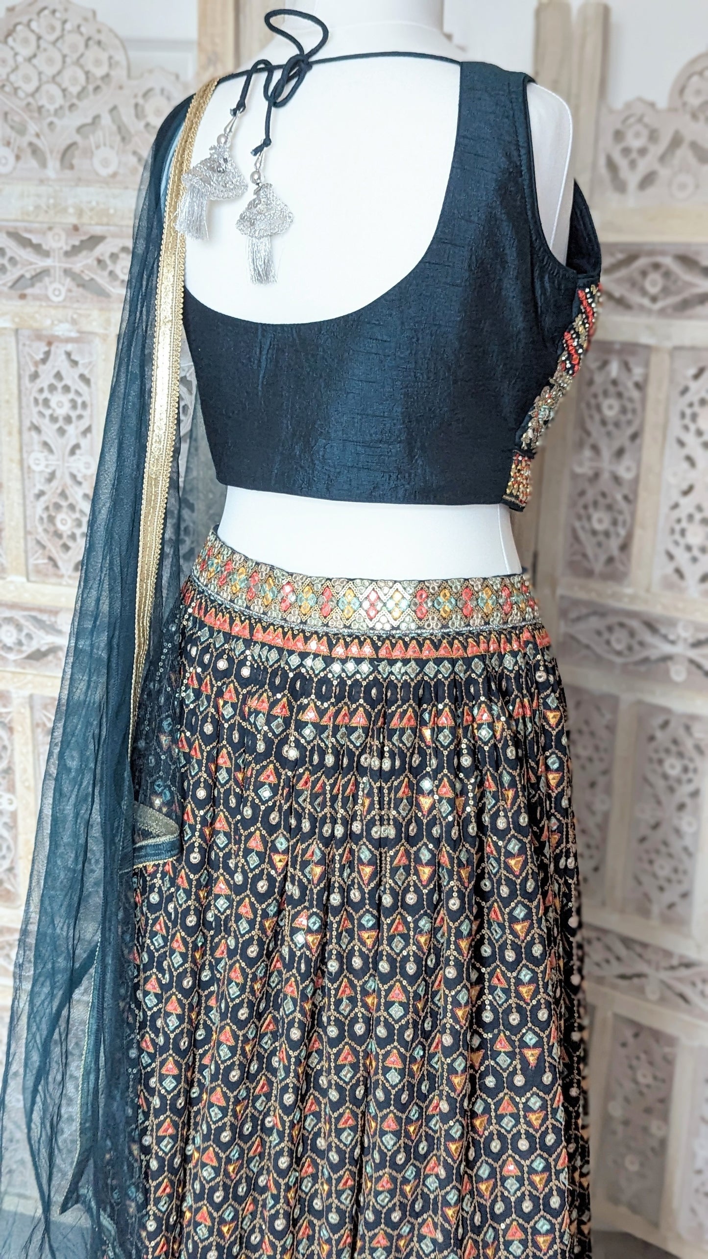 Luxury Hand embroidered Lehenga (8-10)