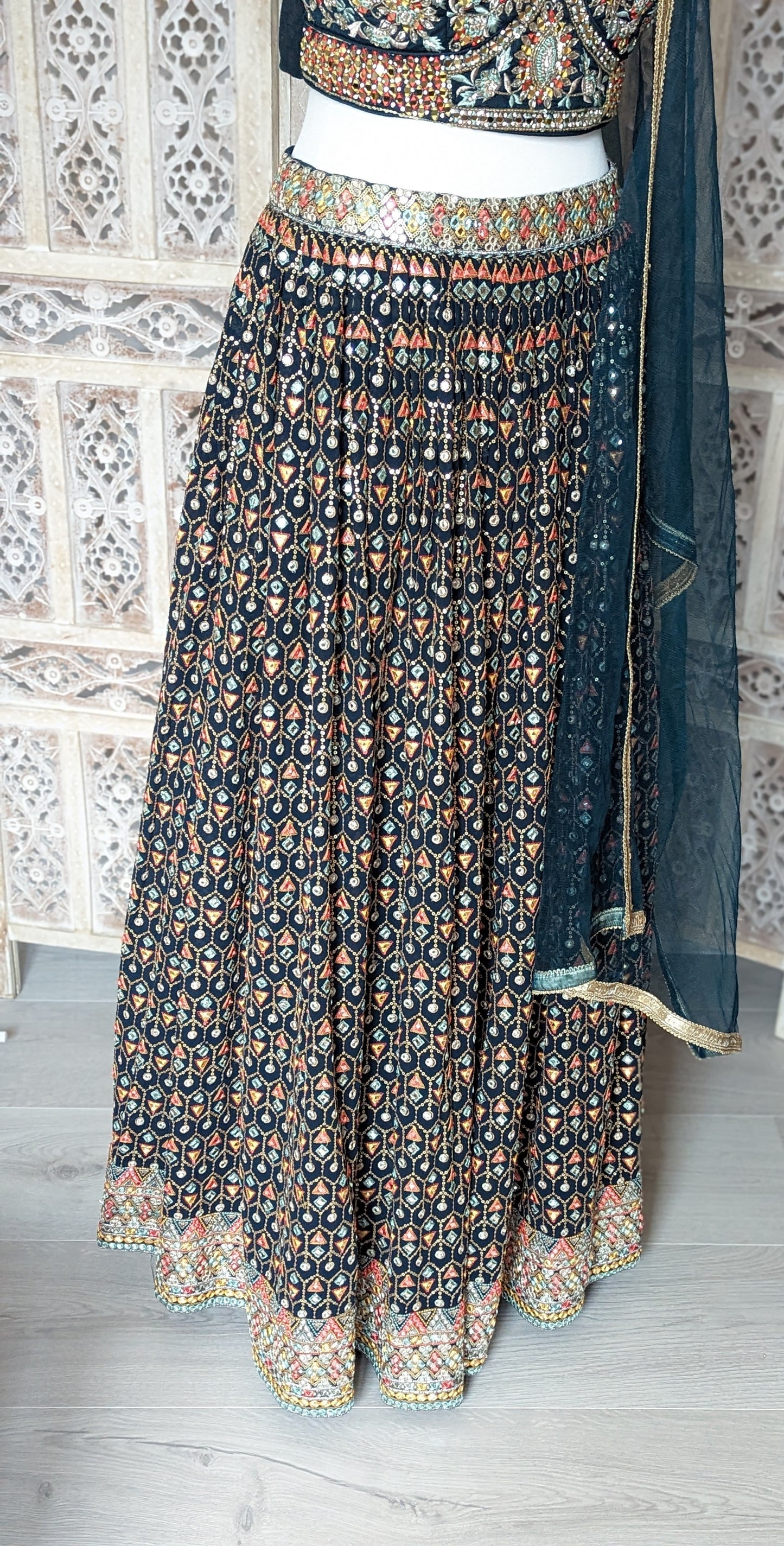 Luxury Hand embroidered Lehenga (8-10)