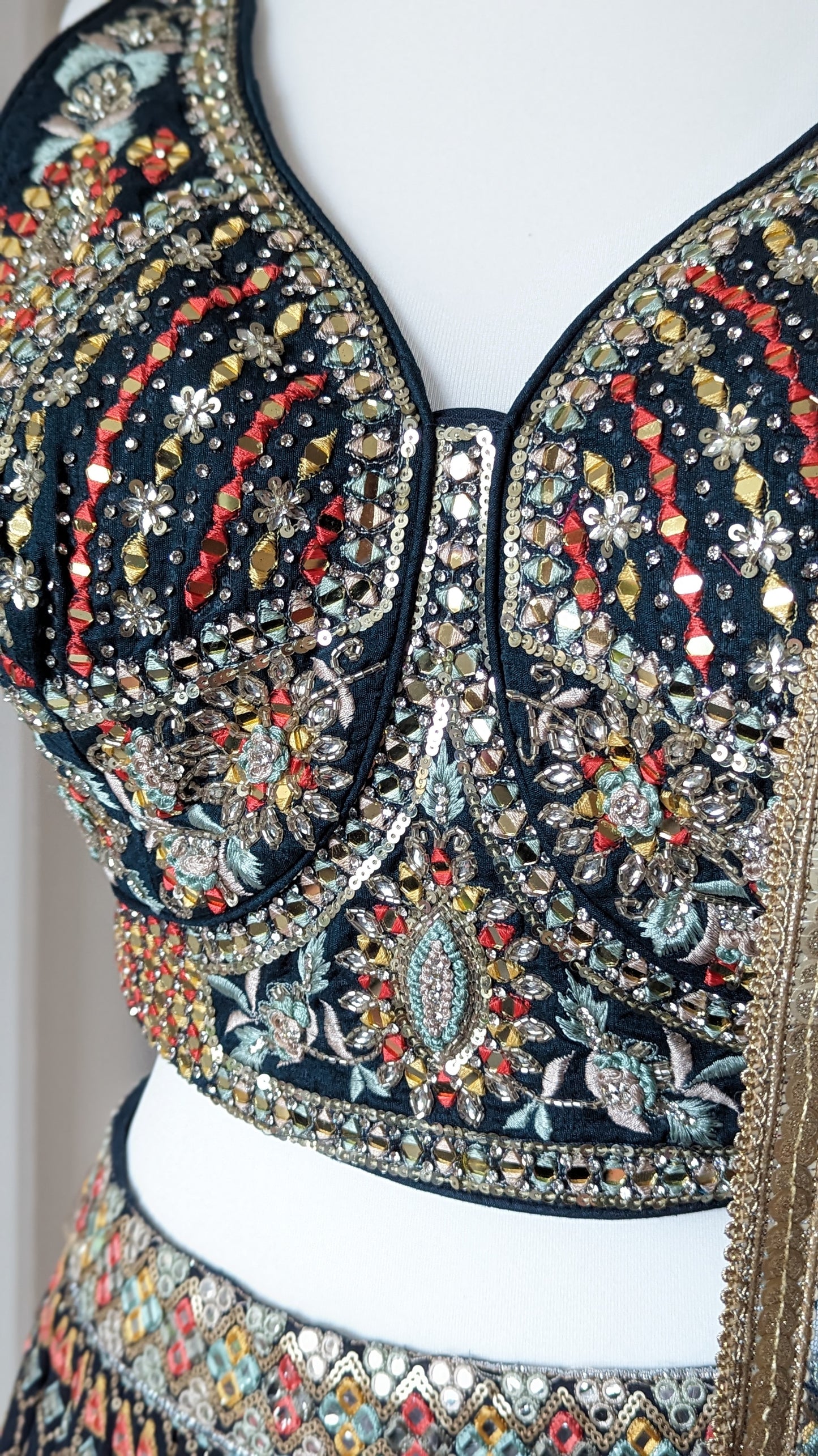 Luxury Hand embroidered Lehenga (8-10)