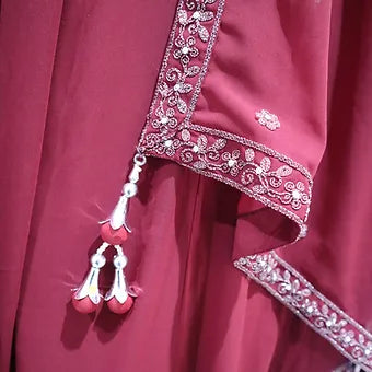 Burgundy & Silver Gown (14-16)