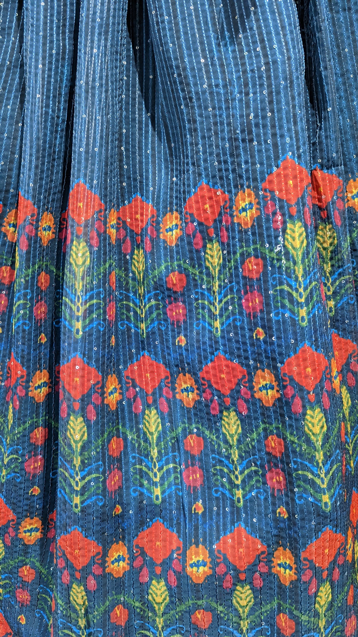 Blue Floral Lehenga (8-10)