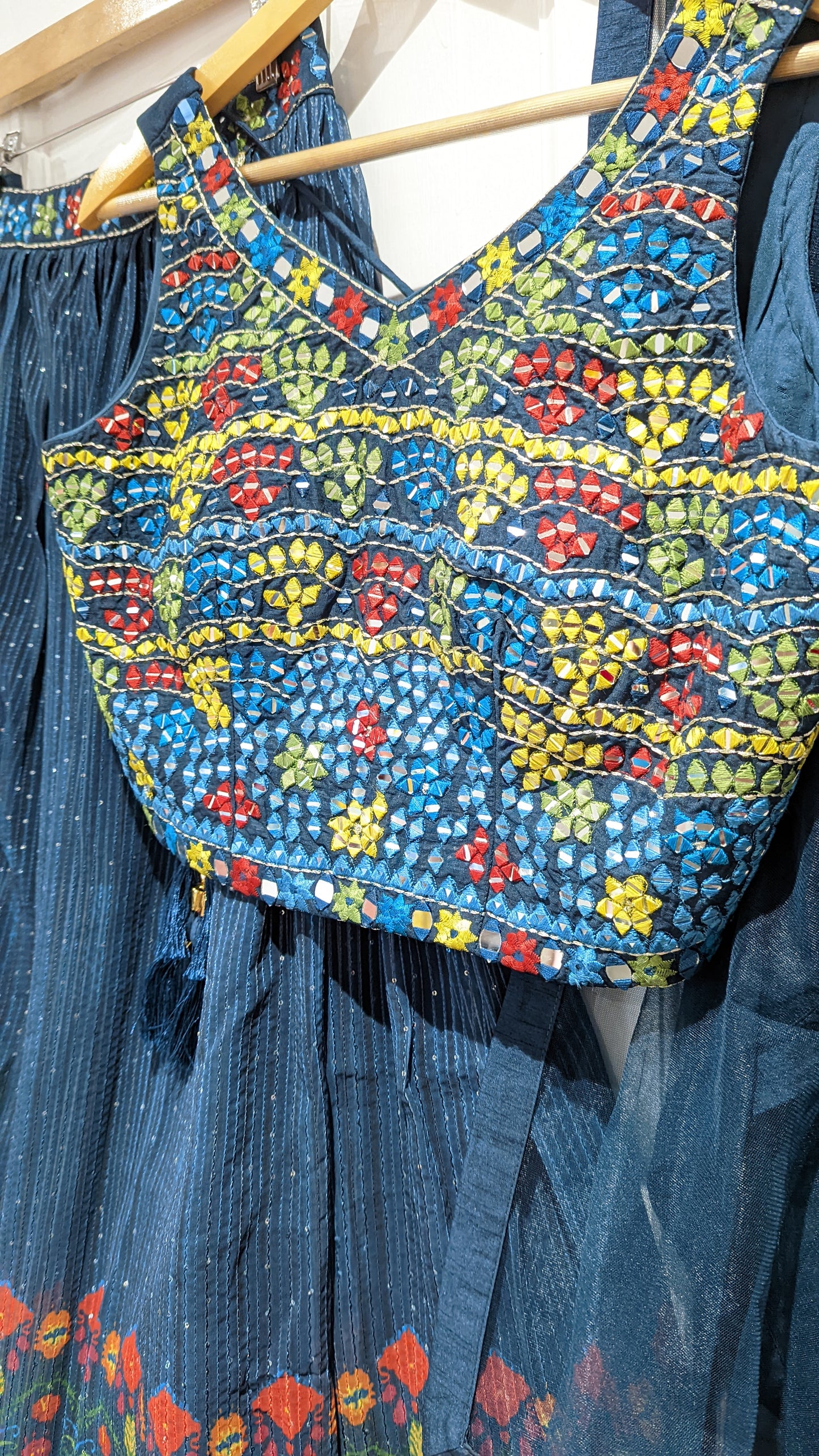 Blue Floral Lehenga (8-10)