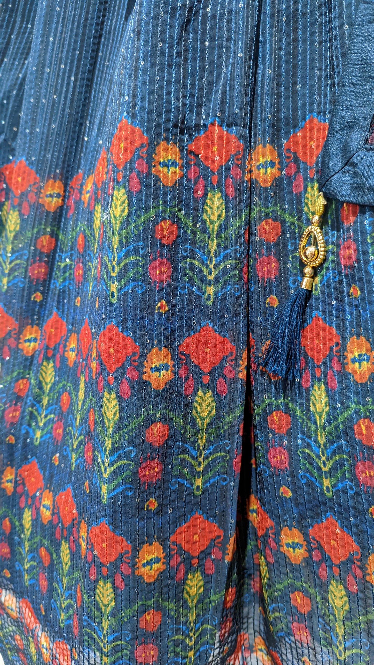 Blue Floral Lehenga (8-10)
