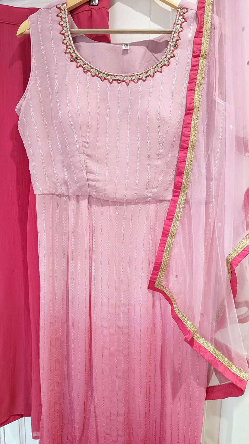 Pink Ombre Palazzo Set. Size 16-18 (Bust 46")