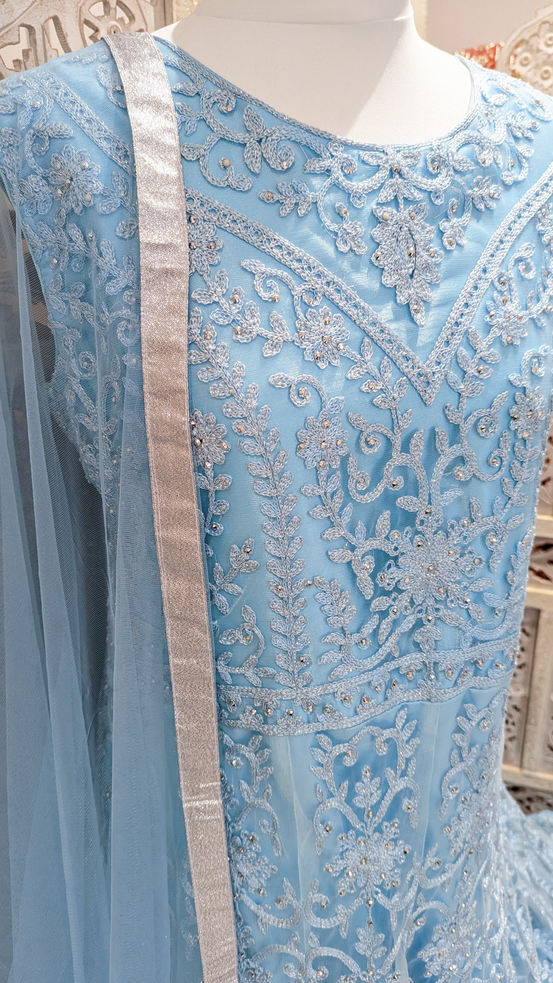 Ice Blue Gown Size (18-20)