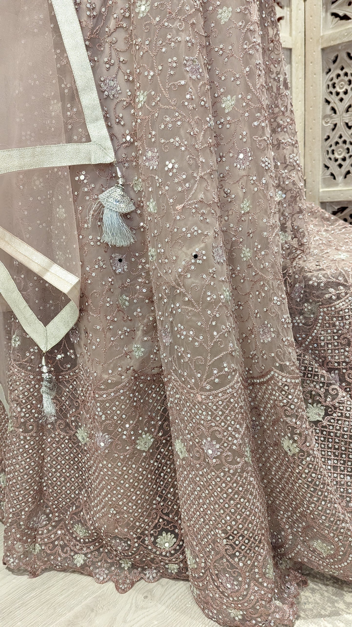 Dusty Pink Long Sleeve Gown (16-18)