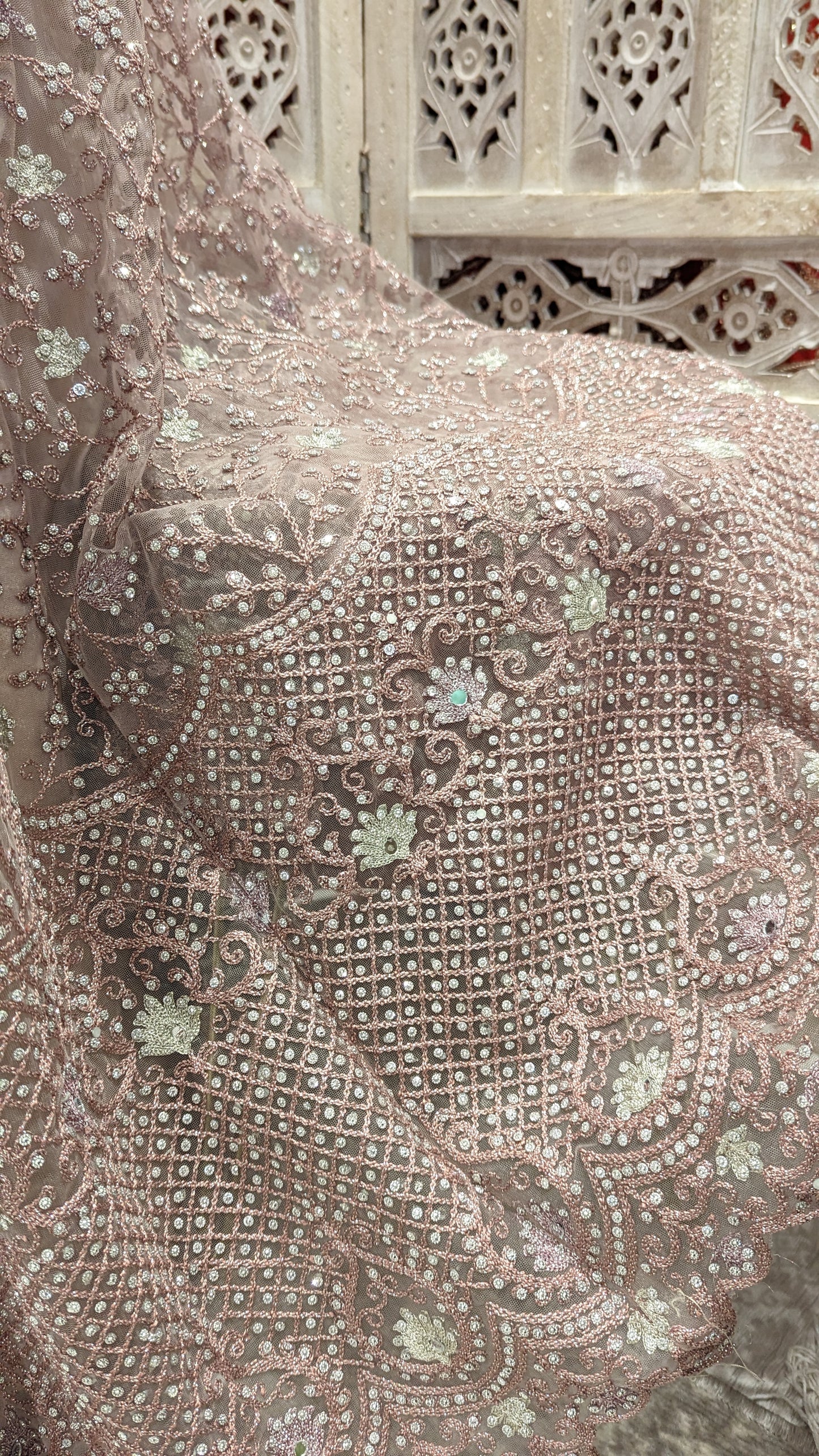 Dusty Pink Long Sleeve Gown (16-18)