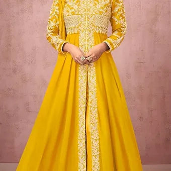Sonam Anarkali - Yellow. Size 14-16 (bust 44")