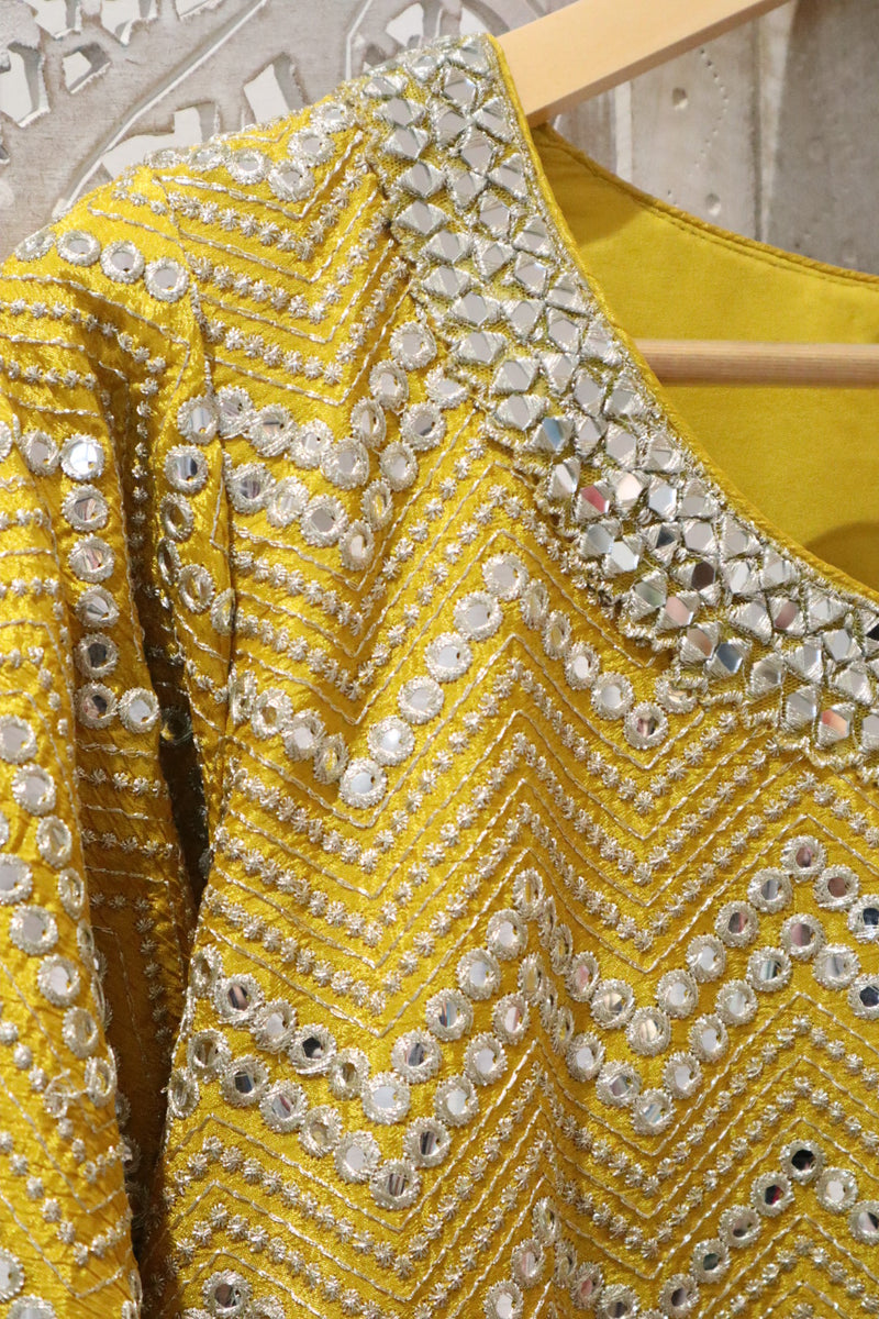 Yellow Gharara Suit Set Size 10-12 (bust 40”)