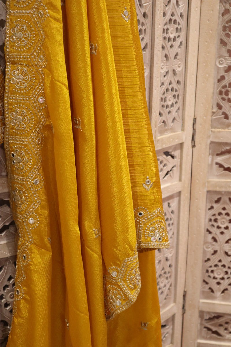 Yellow Gharara Suit Set Size 10-12 (bust 40”)