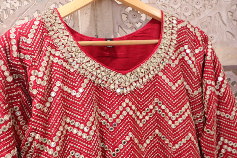 Rani Pink Gharara Suit Set Size 16-18 (bust 46”)